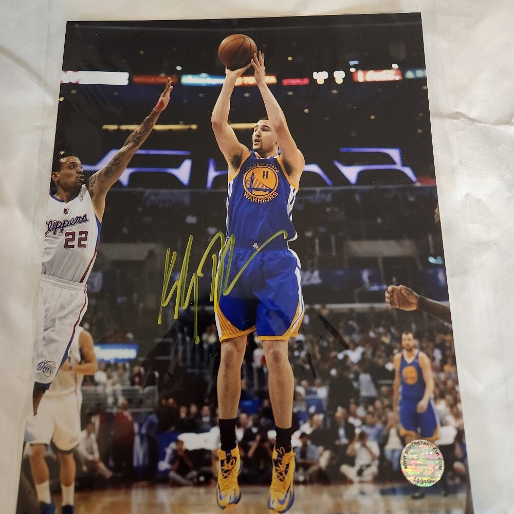 Klay Thompson signed 8x10 Photo Golden State Warriors w/COA